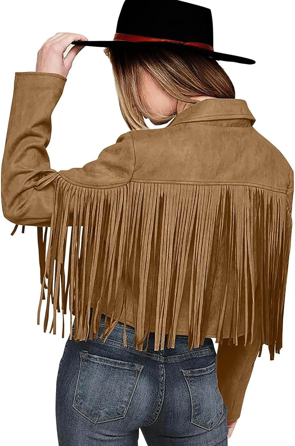 Women's Light Jackets Oversized Zipper Tassel Motorcycle Cropped Coats Windbreaker Warm Coat Lapel Cropped Fashion