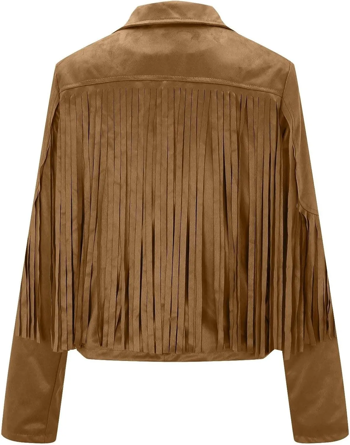 Women's Light Jackets Oversized Zipper Tassel Motorcycle Cropped Coats Windbreaker Warm Coat Lapel Cropped Fashion