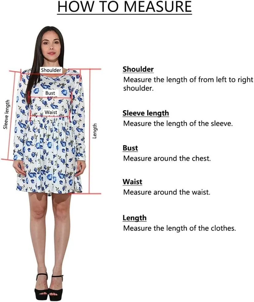 Womens Long & Short Sleeve Maxi Dress Floral Boho Print Casual Crewneck Tunic Dress Long High Waist Elastic Beach Dress
