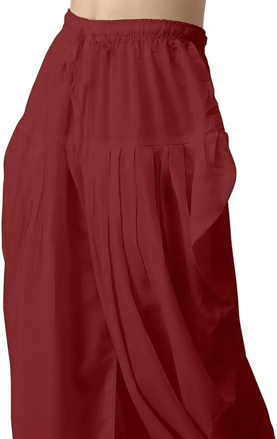 Women's Loose Fit Rayon Dhoti Pant for Women Patiala Slawar Bottom Wear Harem Pants, Waist Free Size (26 Inch to 38 Inch)