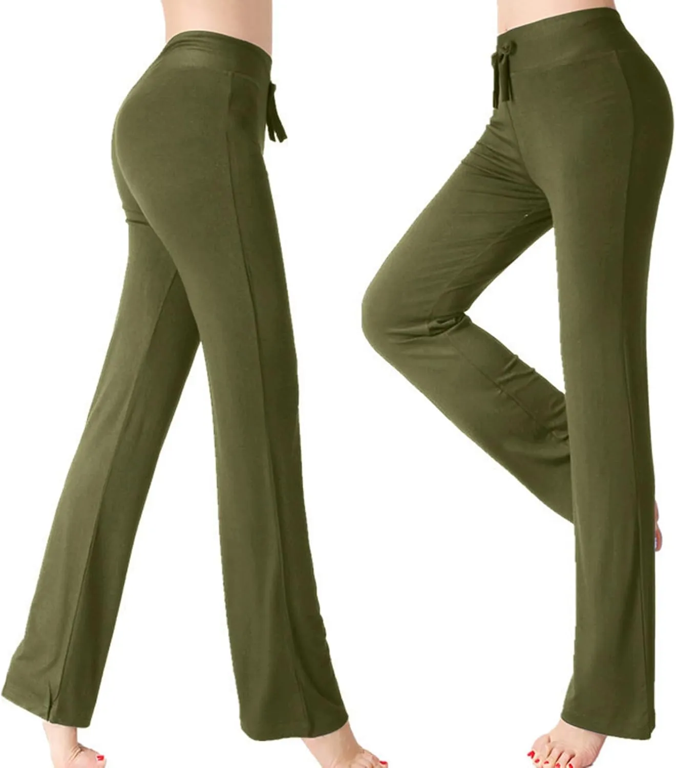 Women's Loose High Waist Wide Leg Yoga Pants Workout Leggings Casual Modal Long Trousers Gym Pants
