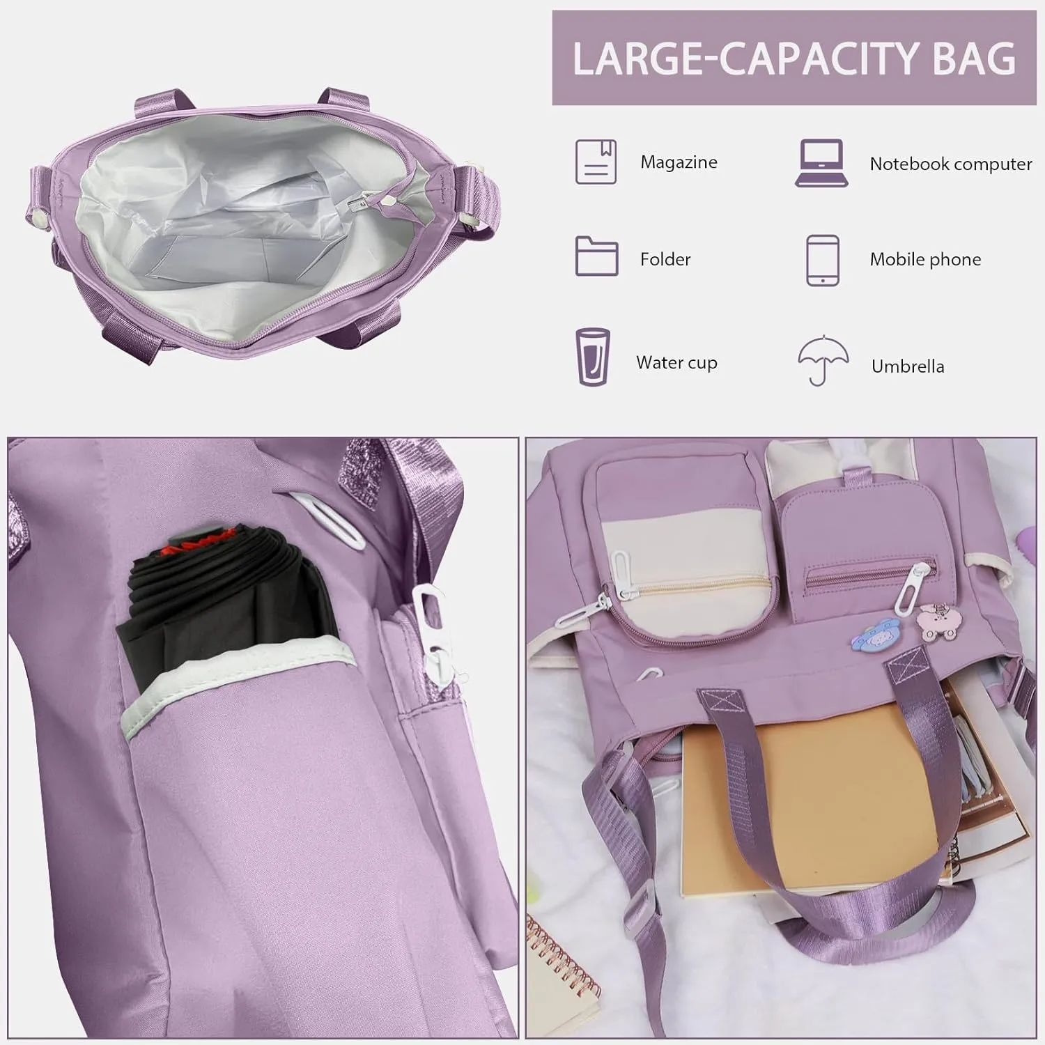 Women's Messenger Bag - Professional Crossbody Work Satchel Stylish Office Purse for Business Travel & Commuting