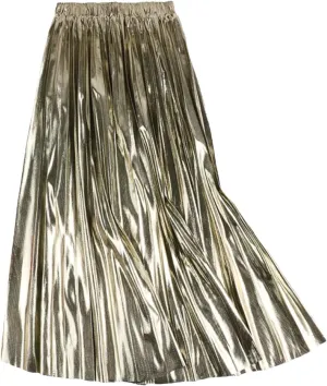 Women's Midi Skirts Casual Glossy Pleated Elastic High Waisted Party Event Site Long Skirts