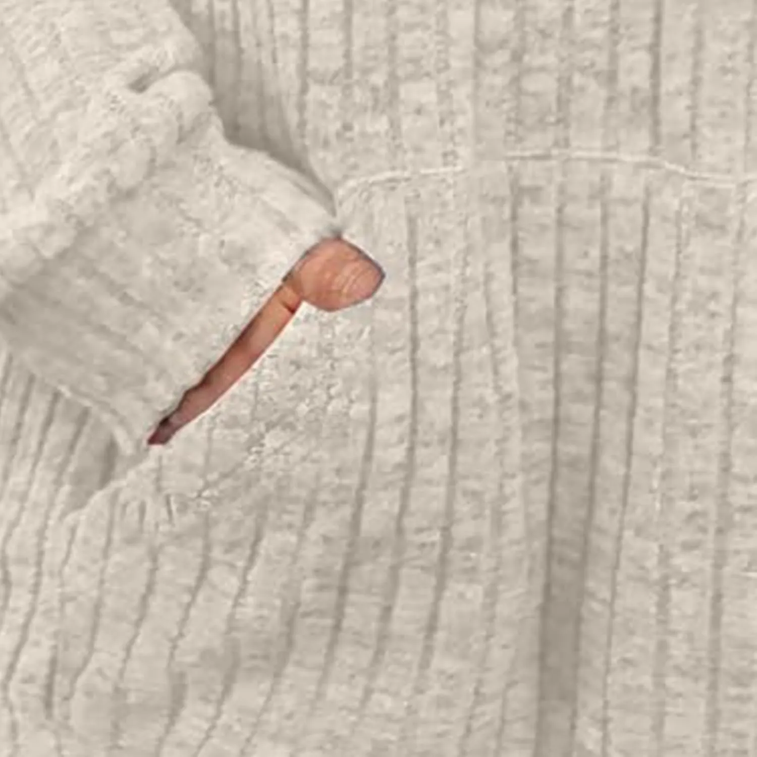 Women's Oversized Long Sleeve Hoodies Waffle Knit Pullover Sweatshirts Tops with Pockets Effortless Casual Comfort Wear