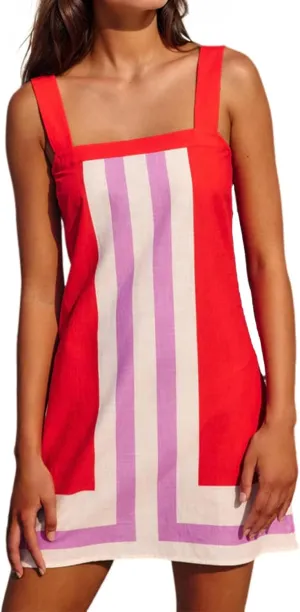 Womens Striped Mini Dress Summer Casual Boho Color Bock Sleeveless Tank Shift Dress Beach Cover Up Short Sundress