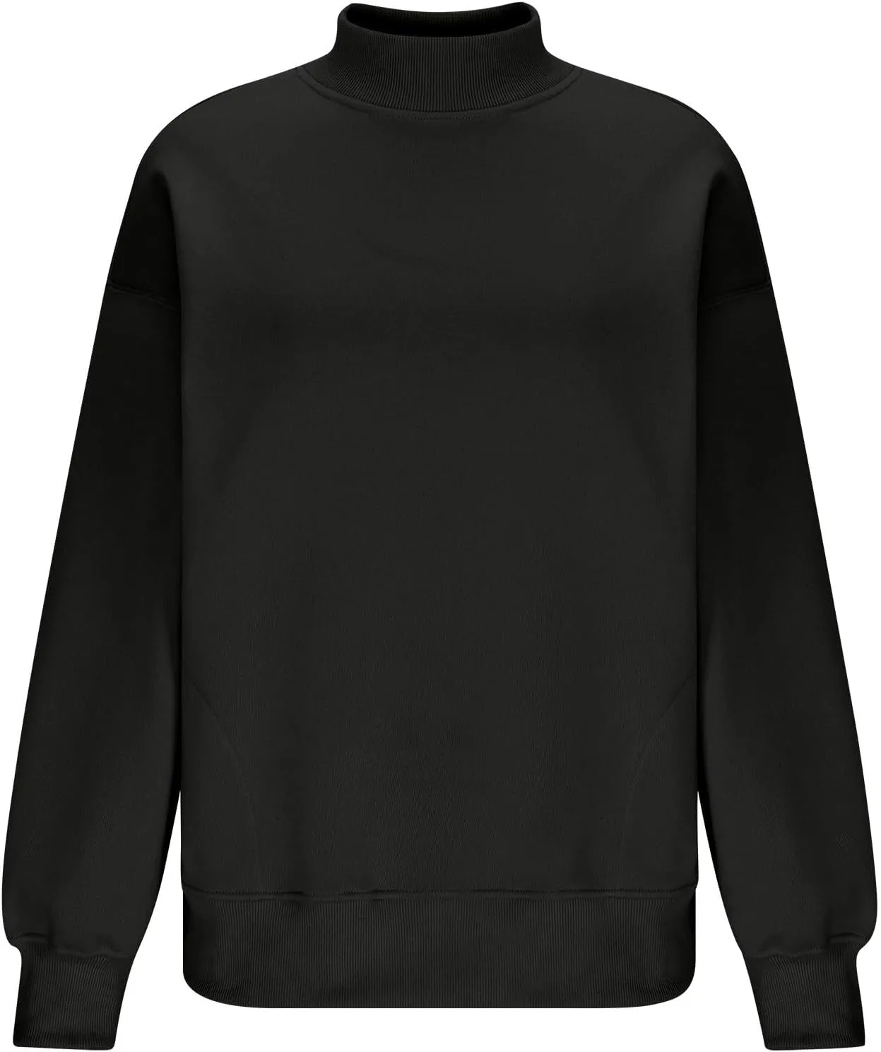 Womens Tops Casual Long Sleeve Sweatshirt Turtleneck Lightweight Coats Daily Fashion Fall Pullover Top with Pockets