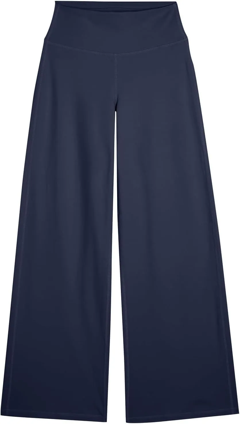 Womens Wide Leg Yoga Pants Stretch High Waist Baggy Workout Pants Tummy Control Gym Trouser Pants 2025