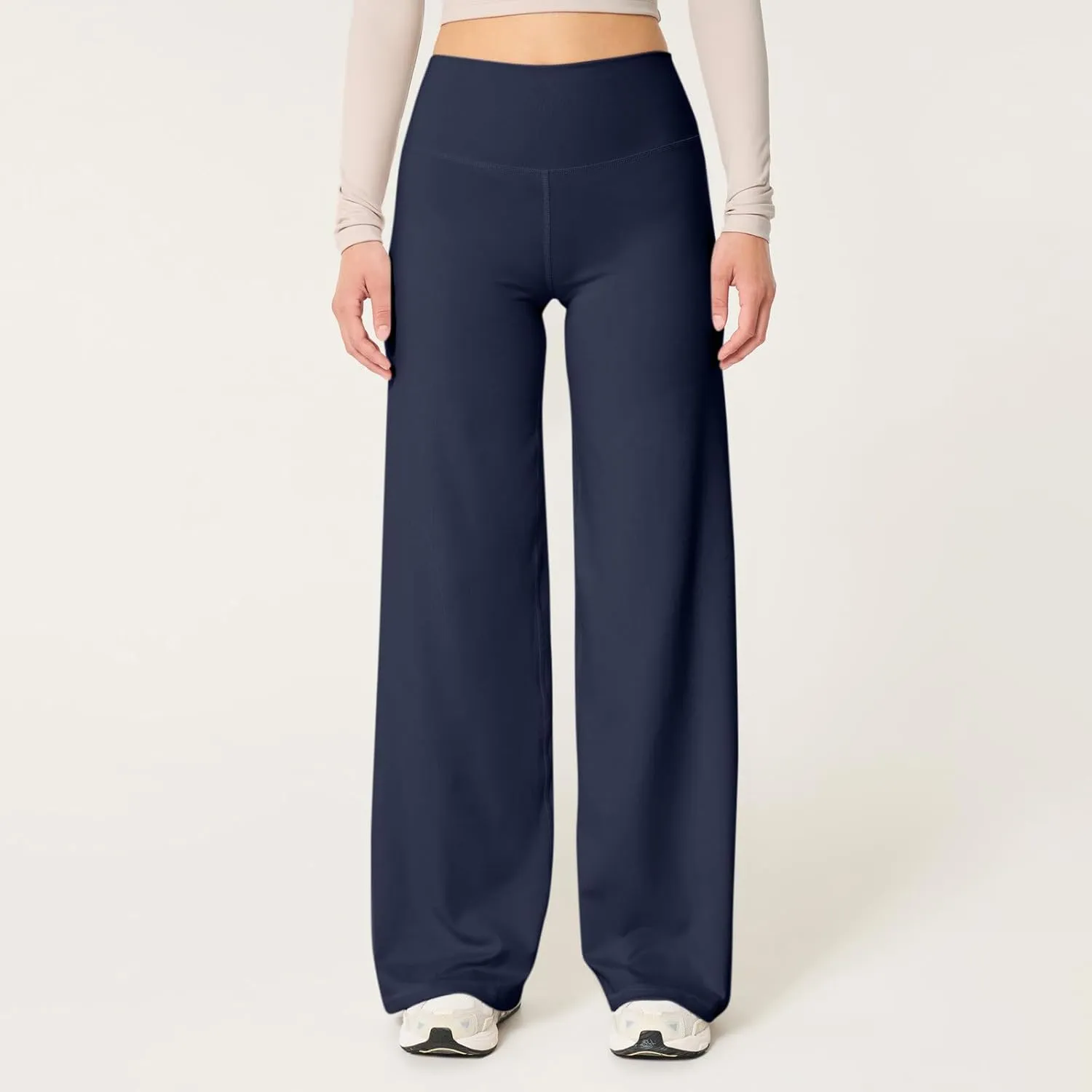 Womens Wide Leg Yoga Pants Stretch High Waist Baggy Workout Pants Tummy Control Gym Trouser Pants 2025