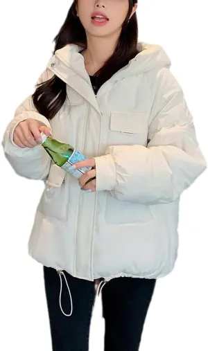 Women's Winter Jacket Coats Autumn Down Cotton Padded Short Coat Female Oversize Loose Casual Hooded Parka