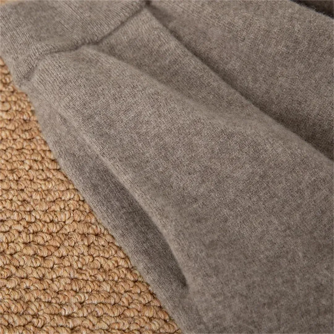 Women's Wool Knitted Skirt Casual Pleated Solid Color Stretch High Waist Office Midi Skirts