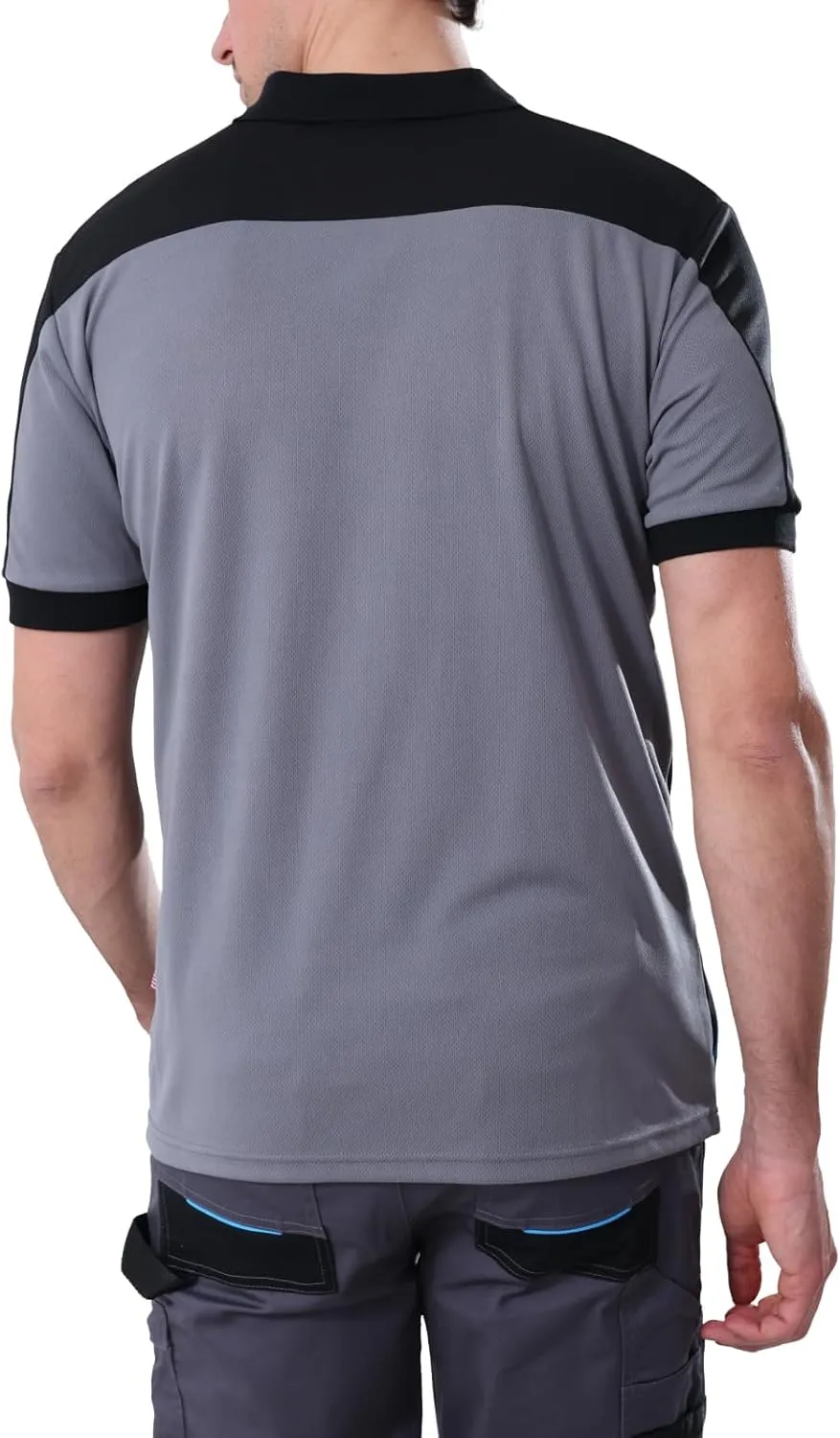WORK IDEA Men's Polo Shirt Short Sleeve Breathable Work Shirts Golf Polo Tennis T-Shirt Tops