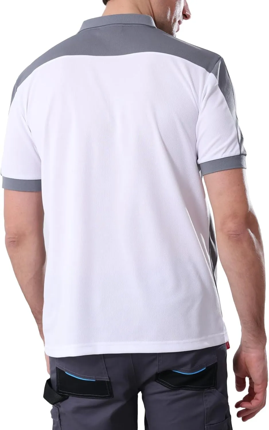 WORK IDEA Men's Polo Shirt Short Sleeve Breathable Work Shirts Golf Polo Tennis T-Shirt Tops