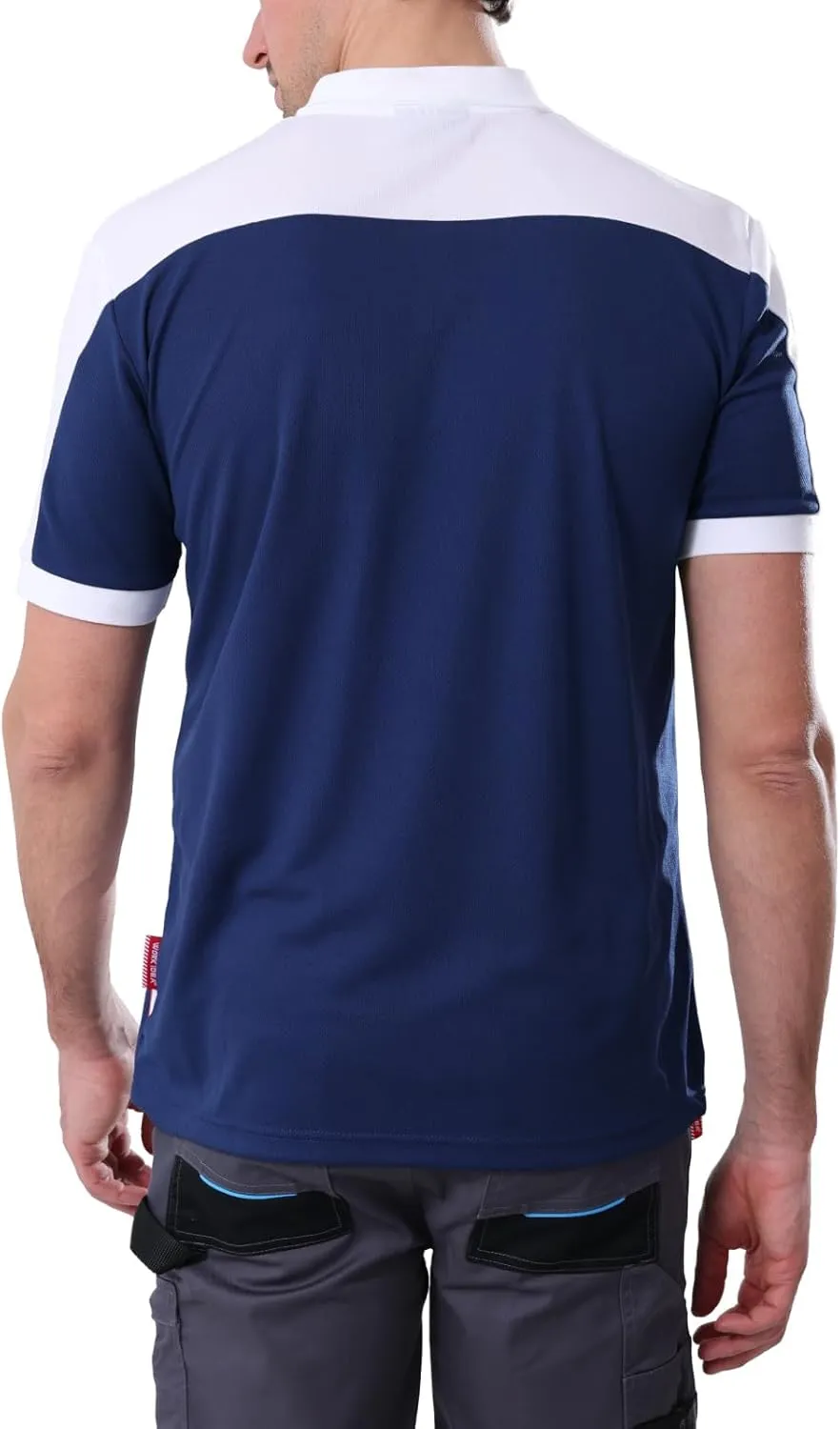 WORK IDEA Men's Polo Shirt Short Sleeve Breathable Work Shirts Golf Polo Tennis T-Shirt Tops