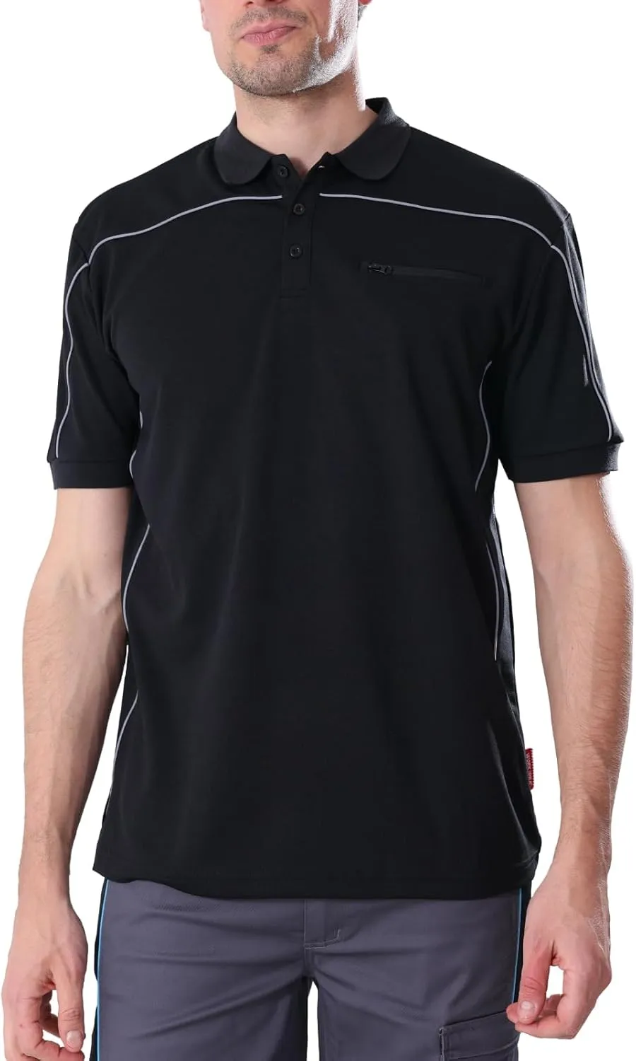 WORK IDEA Men's Polo Shirt Short Sleeve Breathable Work Shirts Golf Polo Tennis T-Shirt Tops