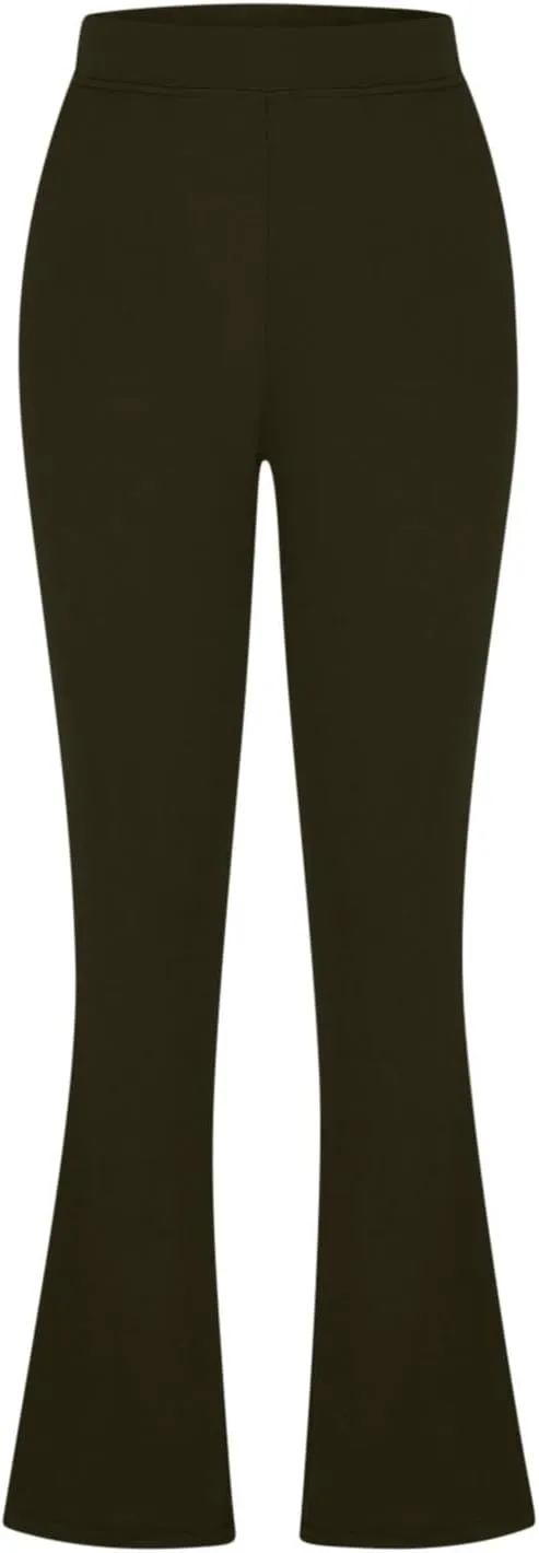 Work Pants Women Stretch Business Casual Wide Leg Dress Pants High Waist Bell Bottoms Trousers Pull on Office Slacks