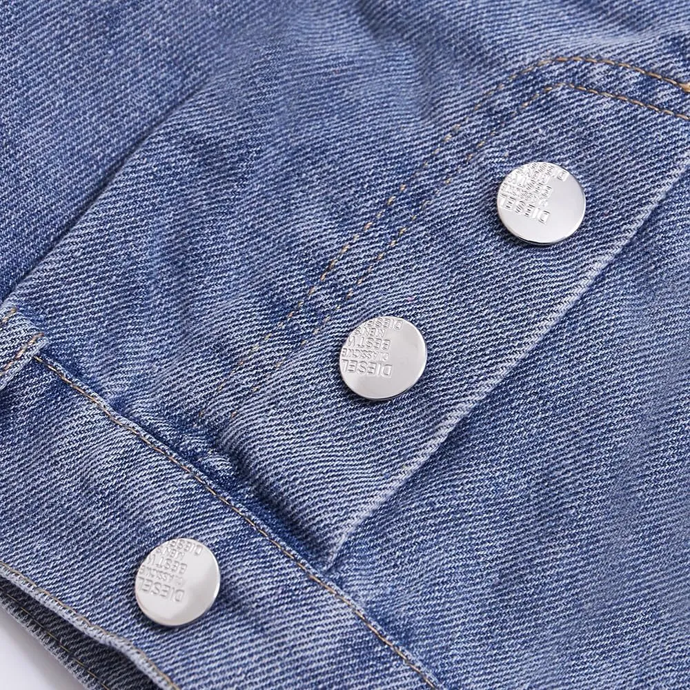 YIYI Little Girls Denim Jacket Button Down Jean Jakcets Long Sleeve Denim Coat Outwear