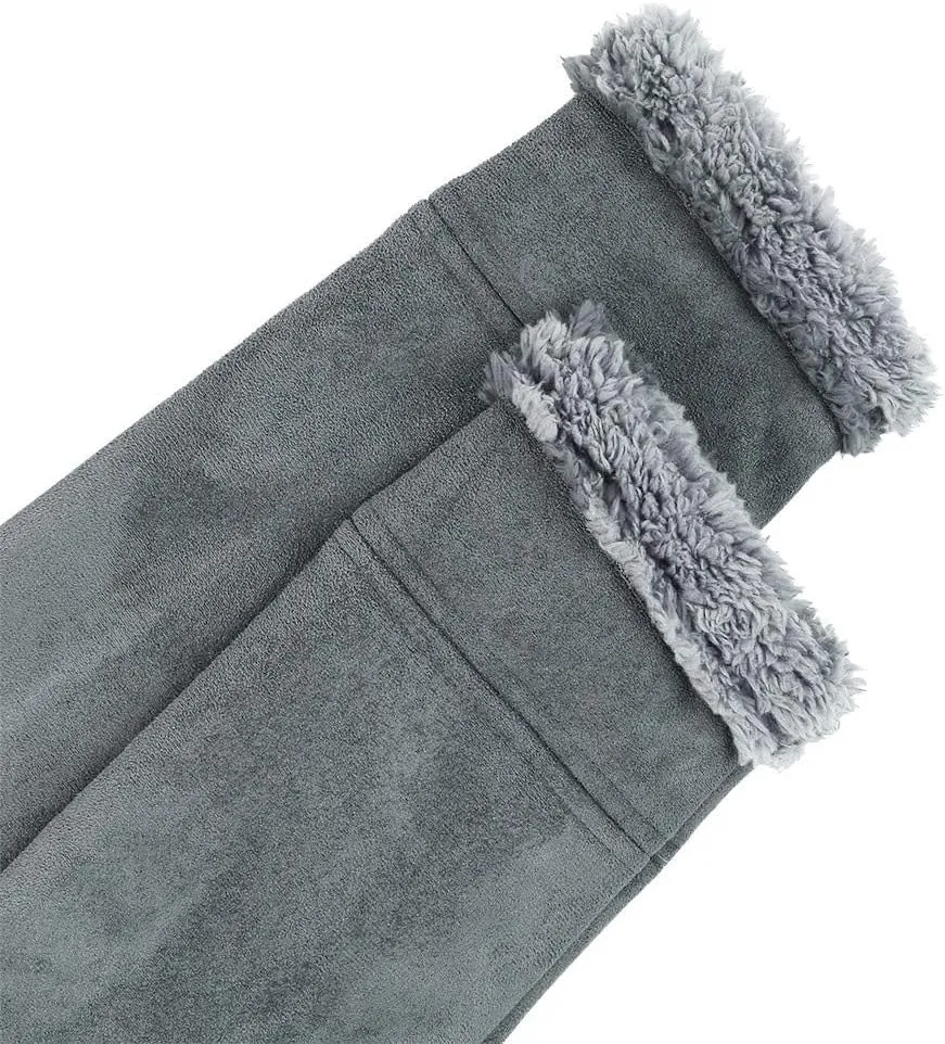 Ymosrh Mens Leather Jacket Winter Sheepskin Jacket Warm Wool Lined Mountain Faux Lamb Jackets Coat Flannel Jacket