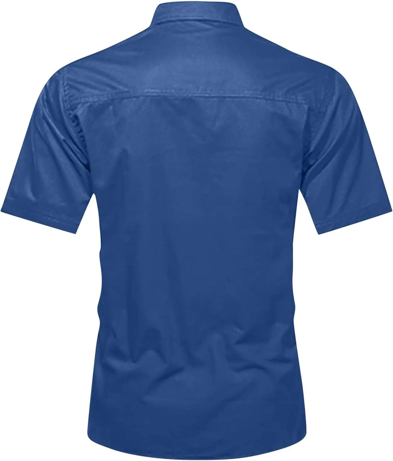 Ymosrh Men's Shirts Summer Work Clothes Short Sleeve Cotton Shirt Work Clothes Outdoor Loose Shirt Button Up Men