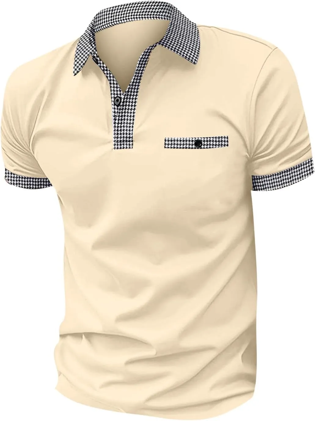 Ymosrh Men's Work Polo Shirts Short Sleeve Work Golf Polos Business Casual Collared Shirts, M-3XL