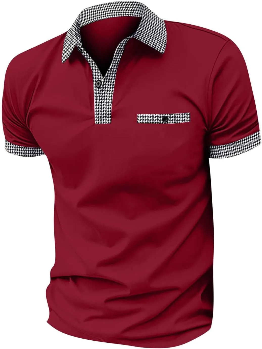 Ymosrh Men's Work Polo Shirts Short Sleeve Work Golf Polos Business Casual Collared Shirts, M-3XL