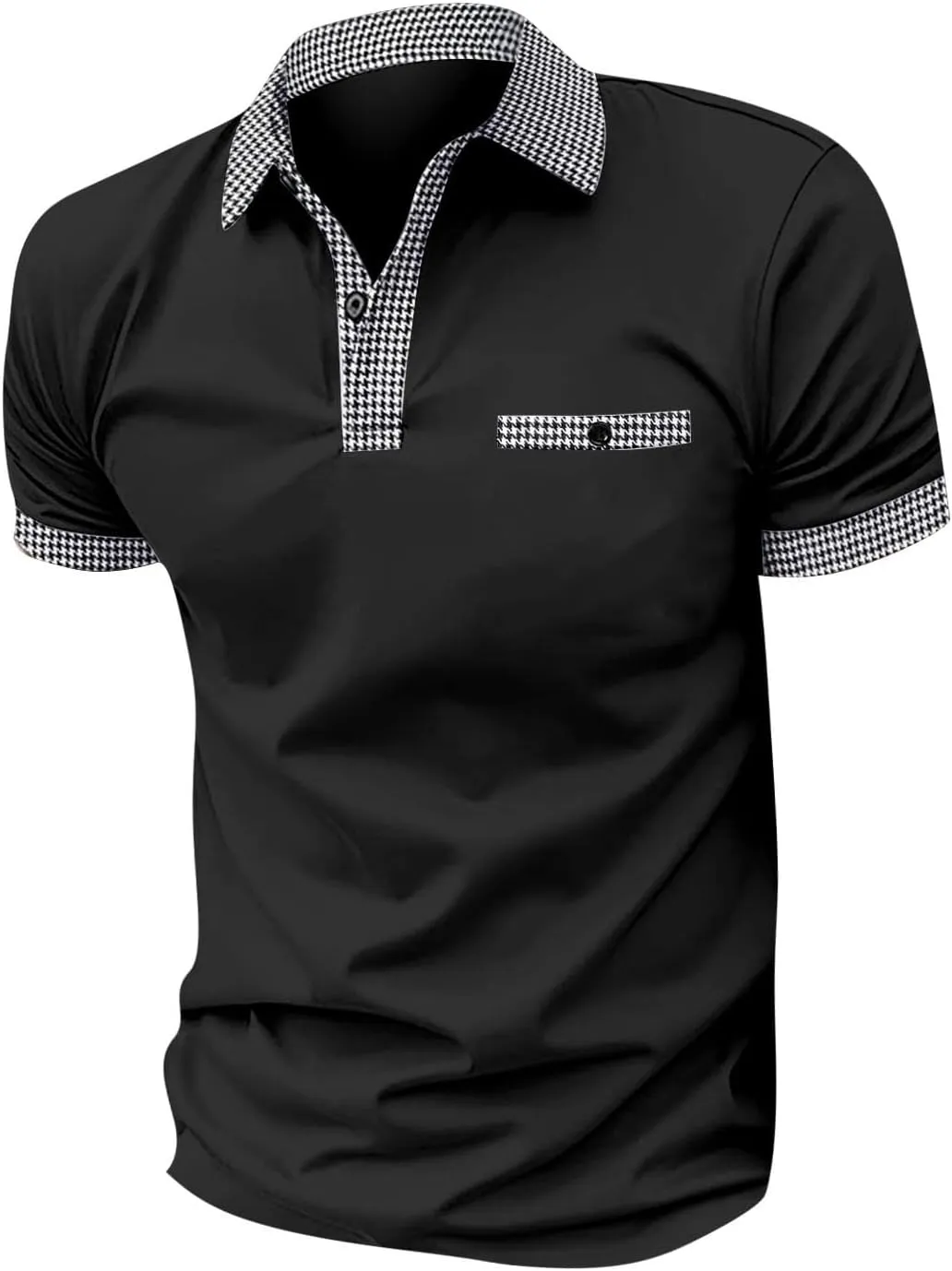 Ymosrh Men's Work Polo Shirts Short Sleeve Work Golf Polos Business Casual Collared Shirts, M-3XL