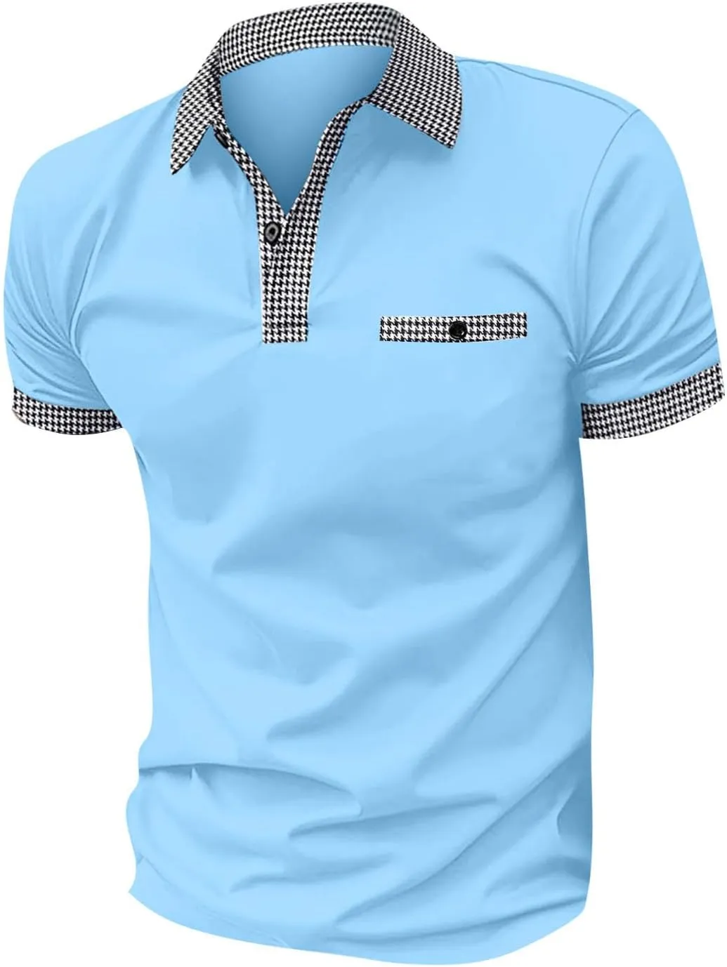 Ymosrh Men's Work Polo Shirts Short Sleeve Work Golf Polos Business Casual Collared Shirts, M-3XL