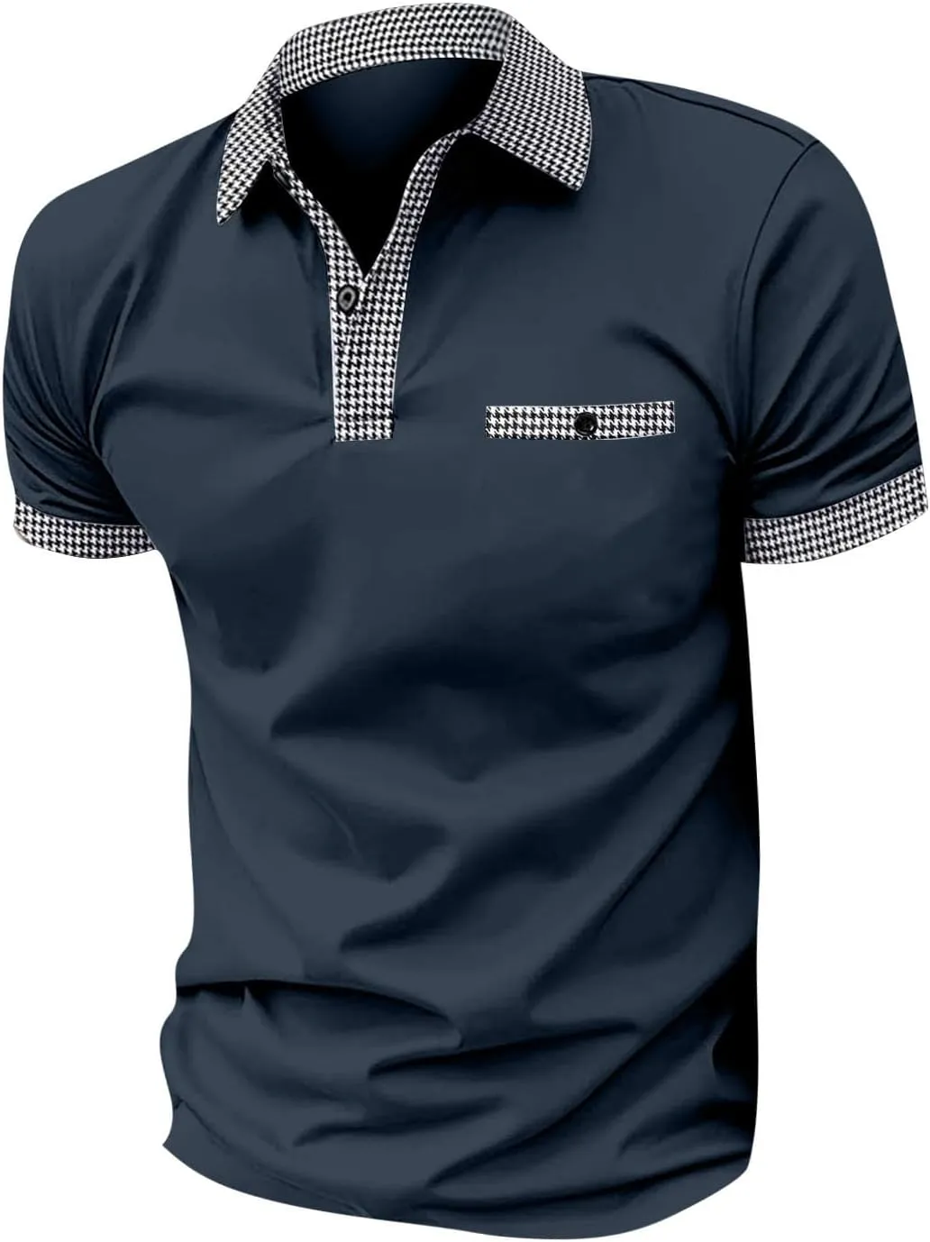 Ymosrh Men's Work Polo Shirts Short Sleeve Work Golf Polos Business Casual Collared Shirts, M-3XL