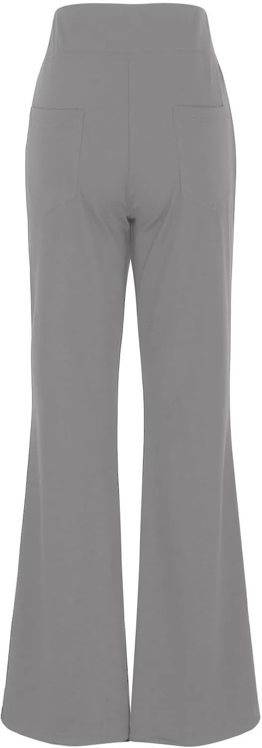 Yoga Dress Pants for Women with Pockets Business Casual High Waisted Work Pants Flare Leggings Tummy Control Slacks