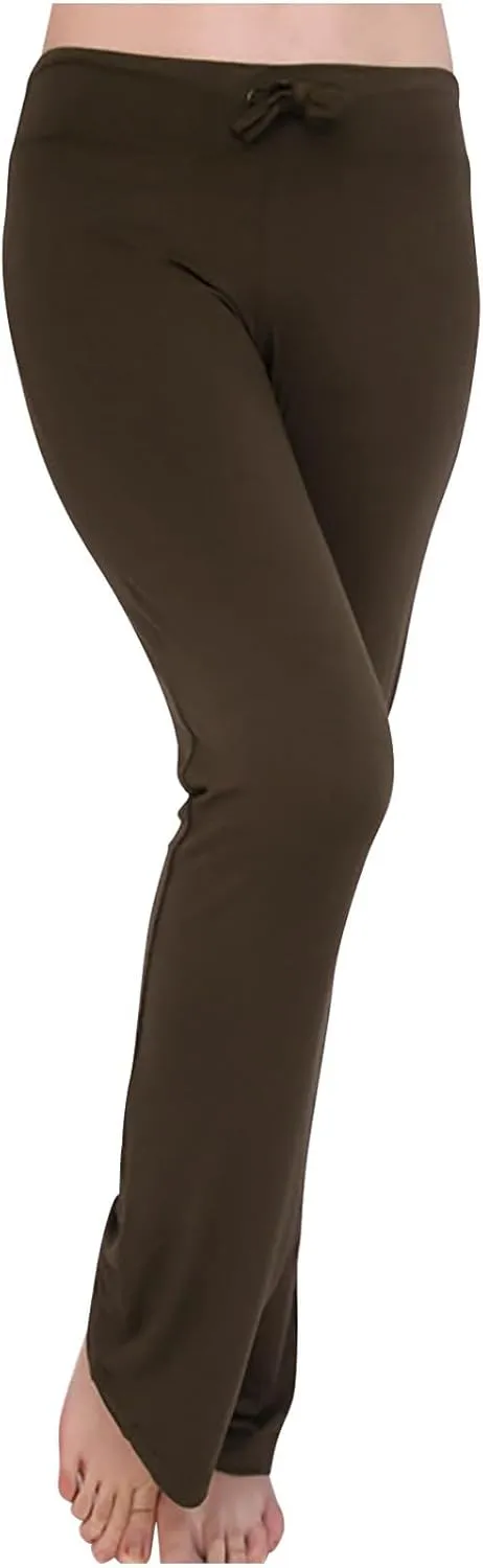 Yoga Pants Women Drawstring Elastic High Waist Wide Leg Modal Joggers Pants Comfy Pajama