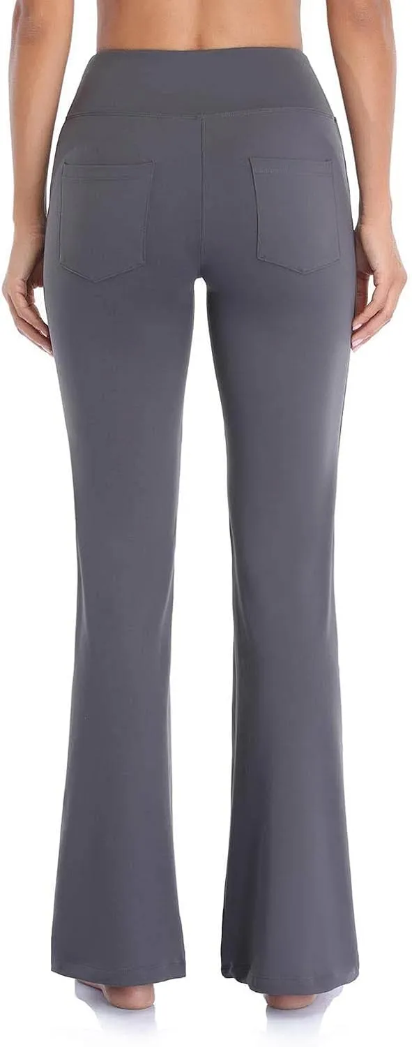 Yoga Pants Women High Waisted Stretchy Palazzo Pants Casual Flare Yoga Pants with Pockets Work Pants Trousers 2025